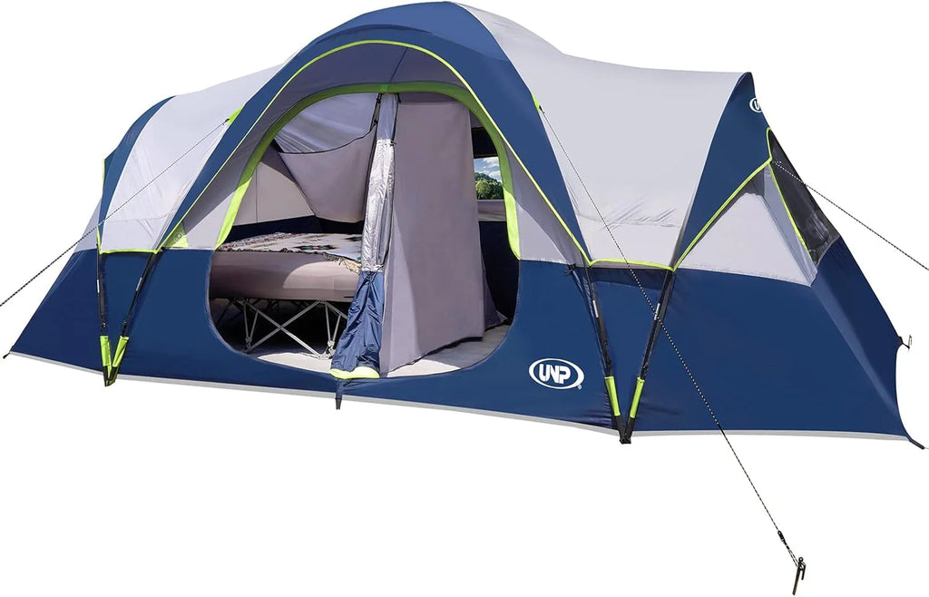 2026 Camping Tent 10-PERSON-FAMILY Tents, Parties, Music Festival Tent, Big, Easy Up, 5 Large Mesh Windows, Double Layer, 2 Room, Waterproof,…