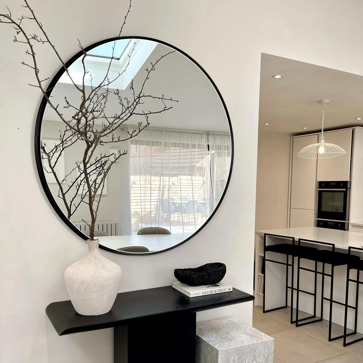 2026 Modern Round Bathroom Vanity Mirror, Wall Mounted Circular Mirror for Bathroom, Bedroom and Home Decor