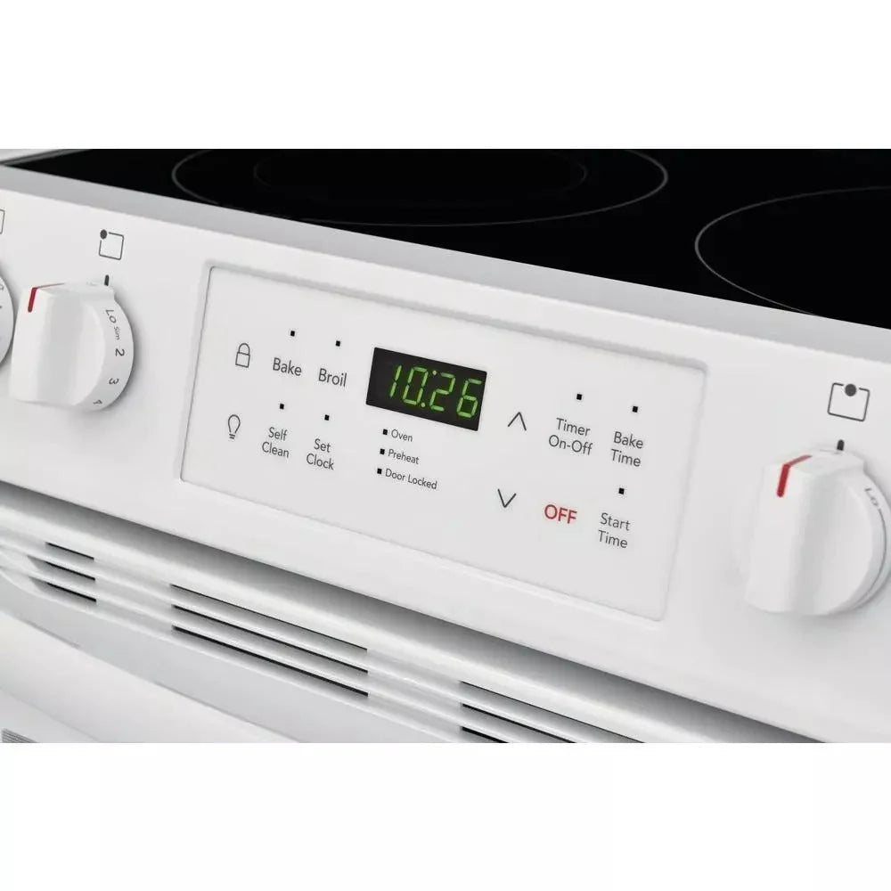 2026 30 in. 5.0 Cu. ft. Single Oven White with Nvs Black Glass
