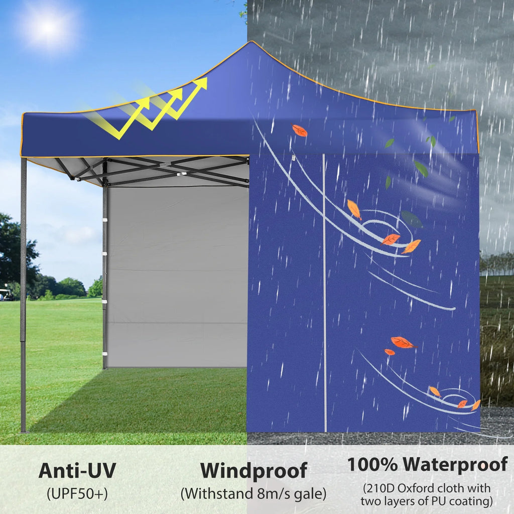2026 SANOPY 10'x10' Pop up Canopy Tent Anti-UV Waterproof Outdoor Gazebo Instant Party Wedding Backyard Canopy Tent Shade Shelter for Backyard, Patio, Parties,Khaki