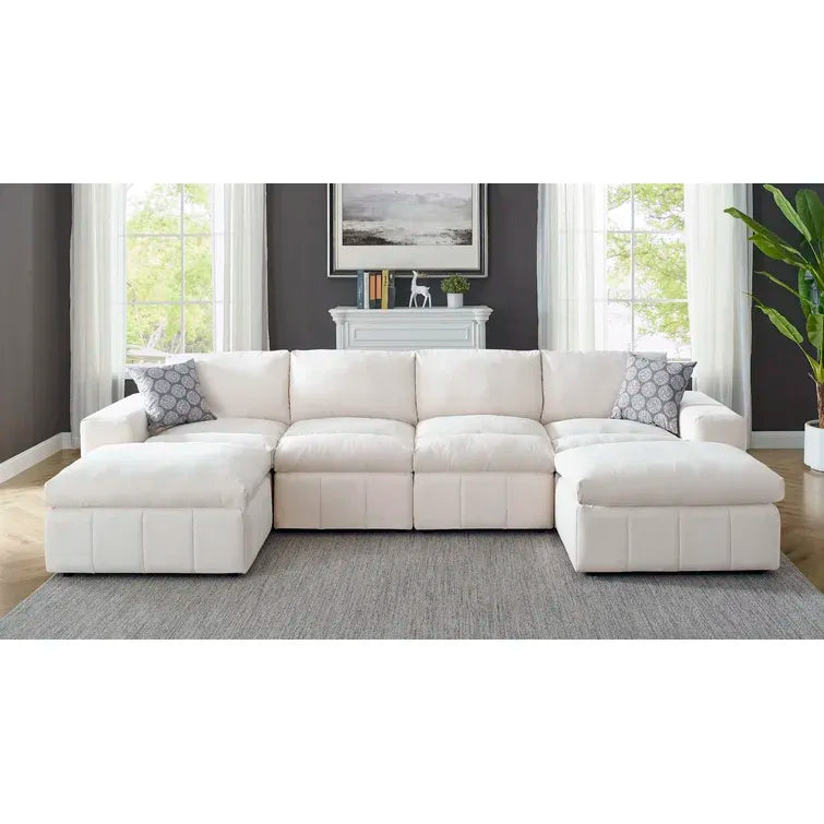 2026 134" Wide Reversible Modular Sectional with Ottoman
