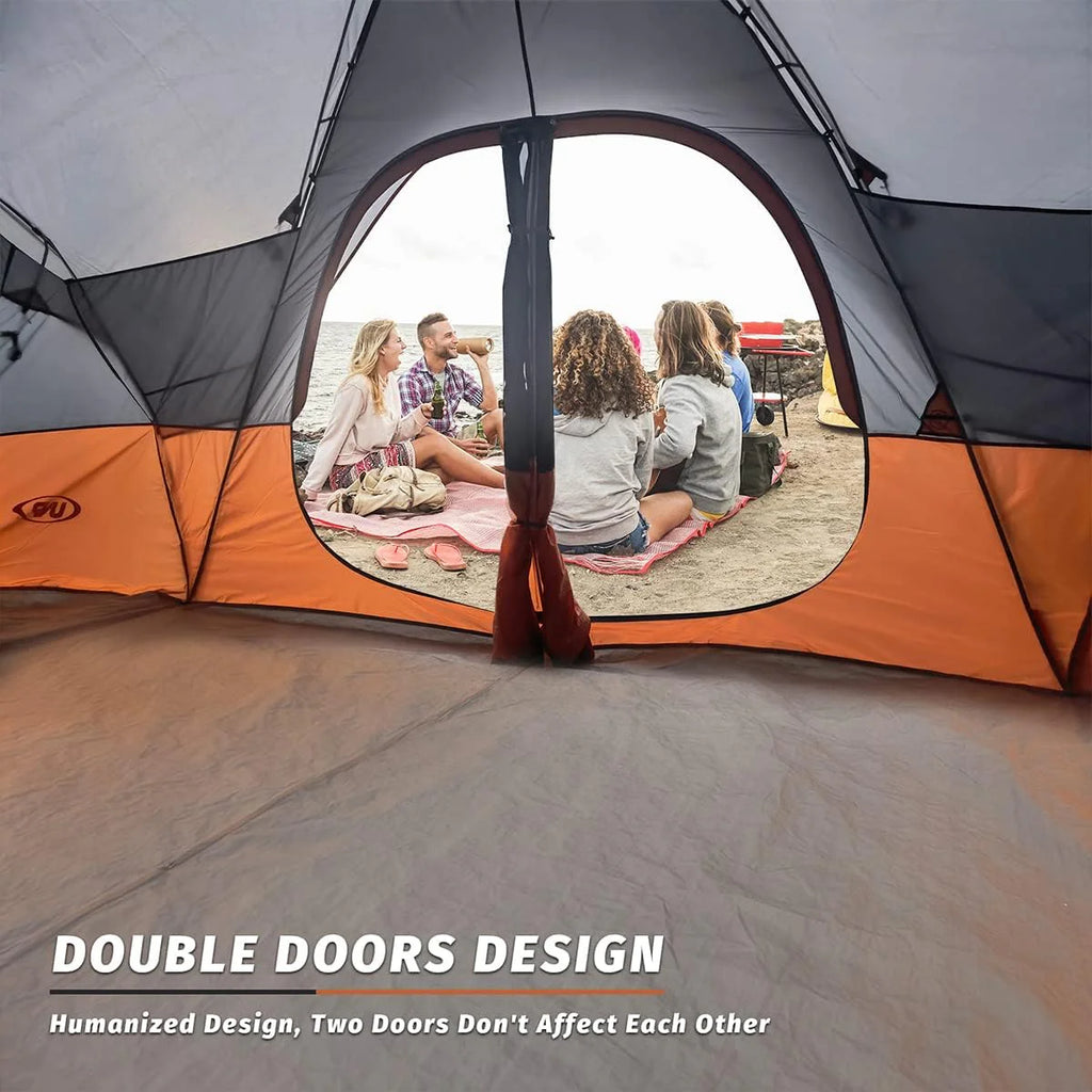 2026 Camping Tent 10-PERSON-FAMILY Tents, Parties, Music Festival Tent, Big, Easy Up, 5 Large Mesh Windows, Double Layer, 2 Room, Waterproof,…