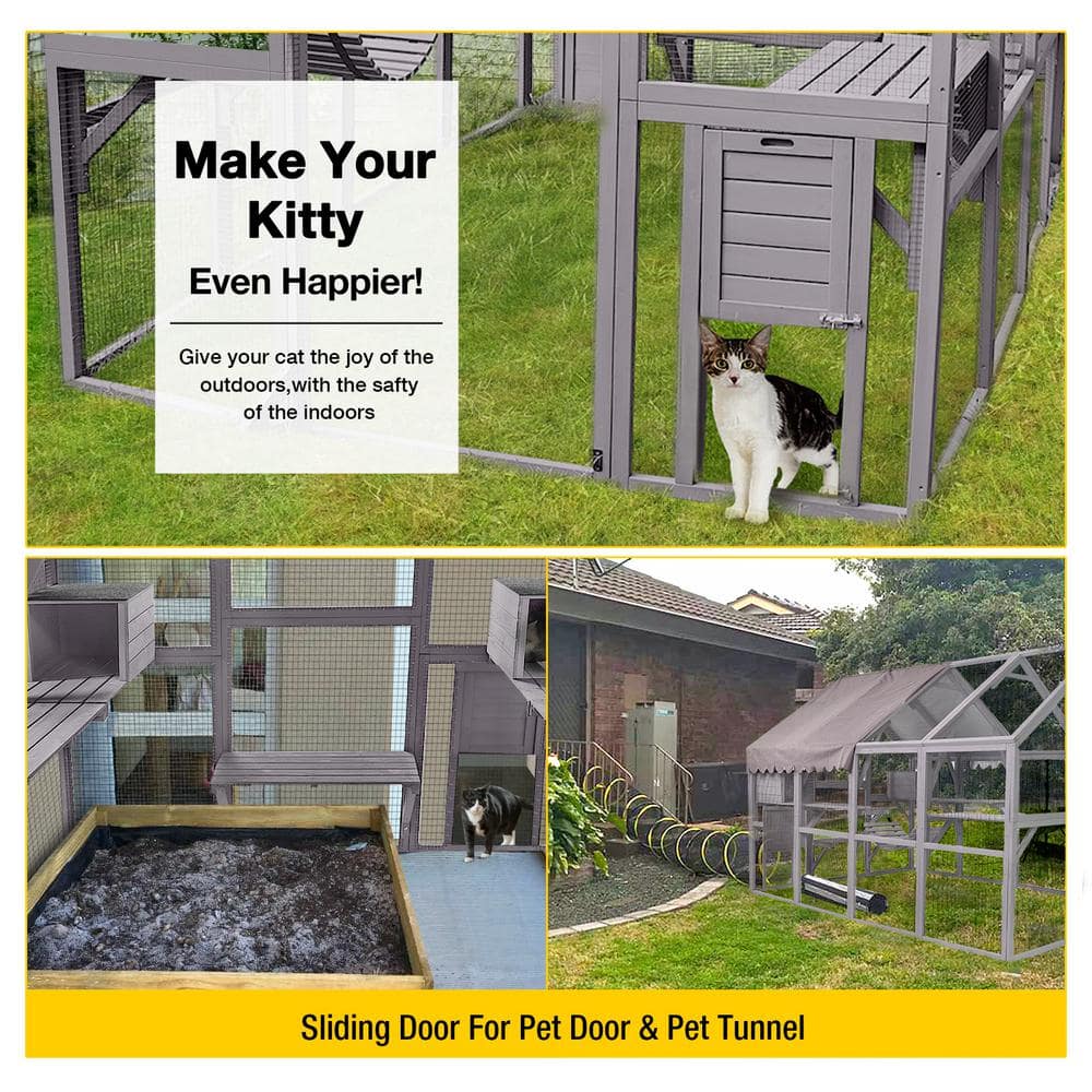 2026 aivituvin Outdoor Cat Run : Large Cat Enclosure