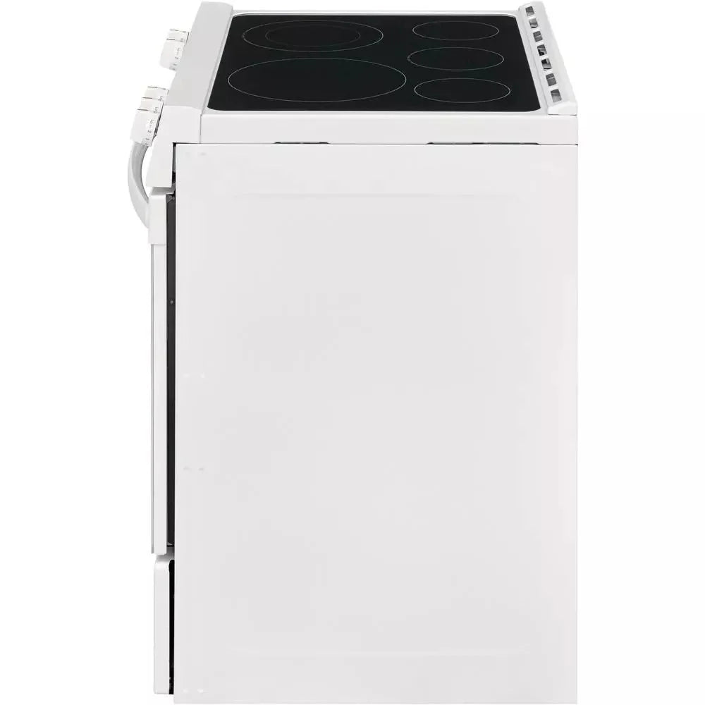 2026 30 in. 5.0 Cu. ft. Single Oven White with Nvs Black Glass