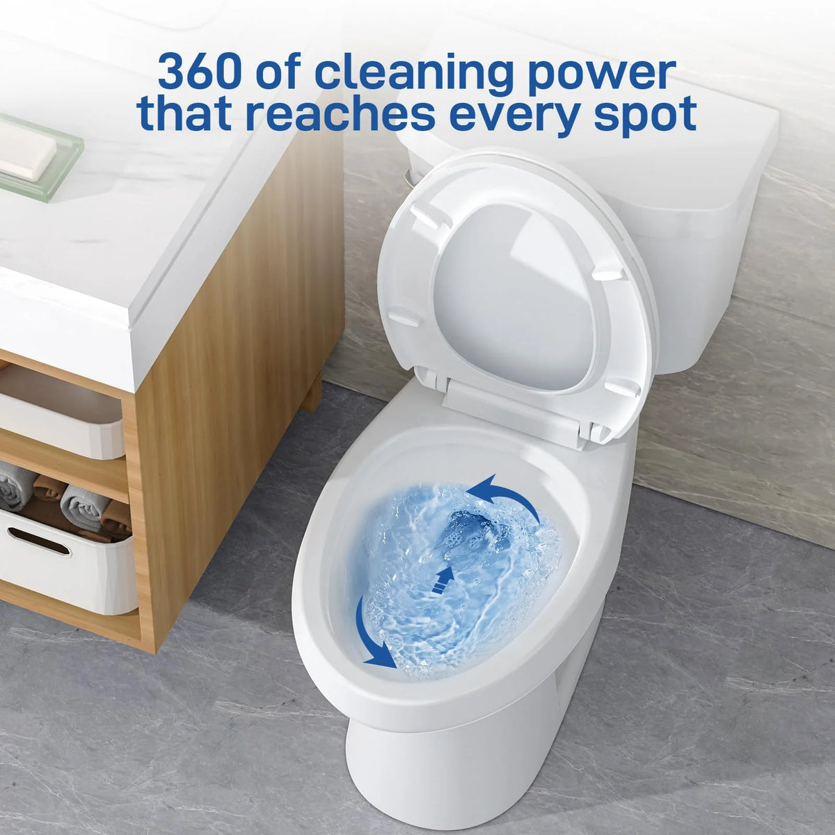 2026 21Toilet, Elongated Toilets for Bathrooms, Two-Piece Toilet with Soft Close Seat, 1.28 Siphonic Flush Toilet with Universal Height ADA Cotton White