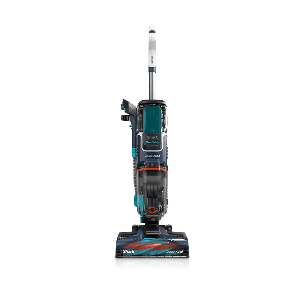 2026 Shark CarpetXpert with StainStriker, Upright Carpet, Area Rug & Upholstery Cleaner for Pets, Built-in Spot & Stain Eliminator, Deep Cleaning & Tough Stain Removal, Carpet Shampooer, Navy, New,EX200
