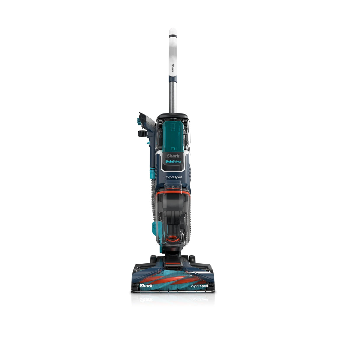 2026 Shark CarpetXpert with StainStriker, Upright Carpet, Area Rug & Upholstery Cleaner for Pets, Built-in Spot & Stain Eliminator, Deep Cleaning & Tough Stain Removal, Carpet Shampooer, Navy, New,EX200