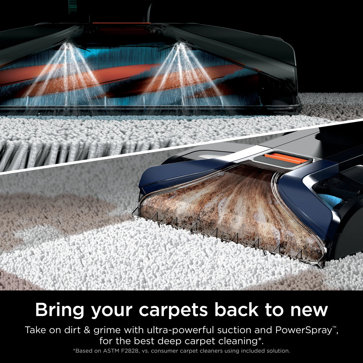 2026 Shark CarpetXpert with StainStriker, Upright Carpet, Area Rug & Upholstery Cleaner for Pets, Built-in Spot & Stain Eliminator, Deep Cleaning & Tough Stain Removal, Carpet Shampooer, Navy, New,EX200