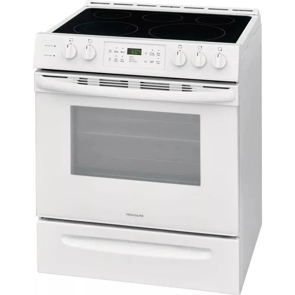 2026 30 in. 5.0 Cu. ft. Single Oven White with Nvs Black Glass