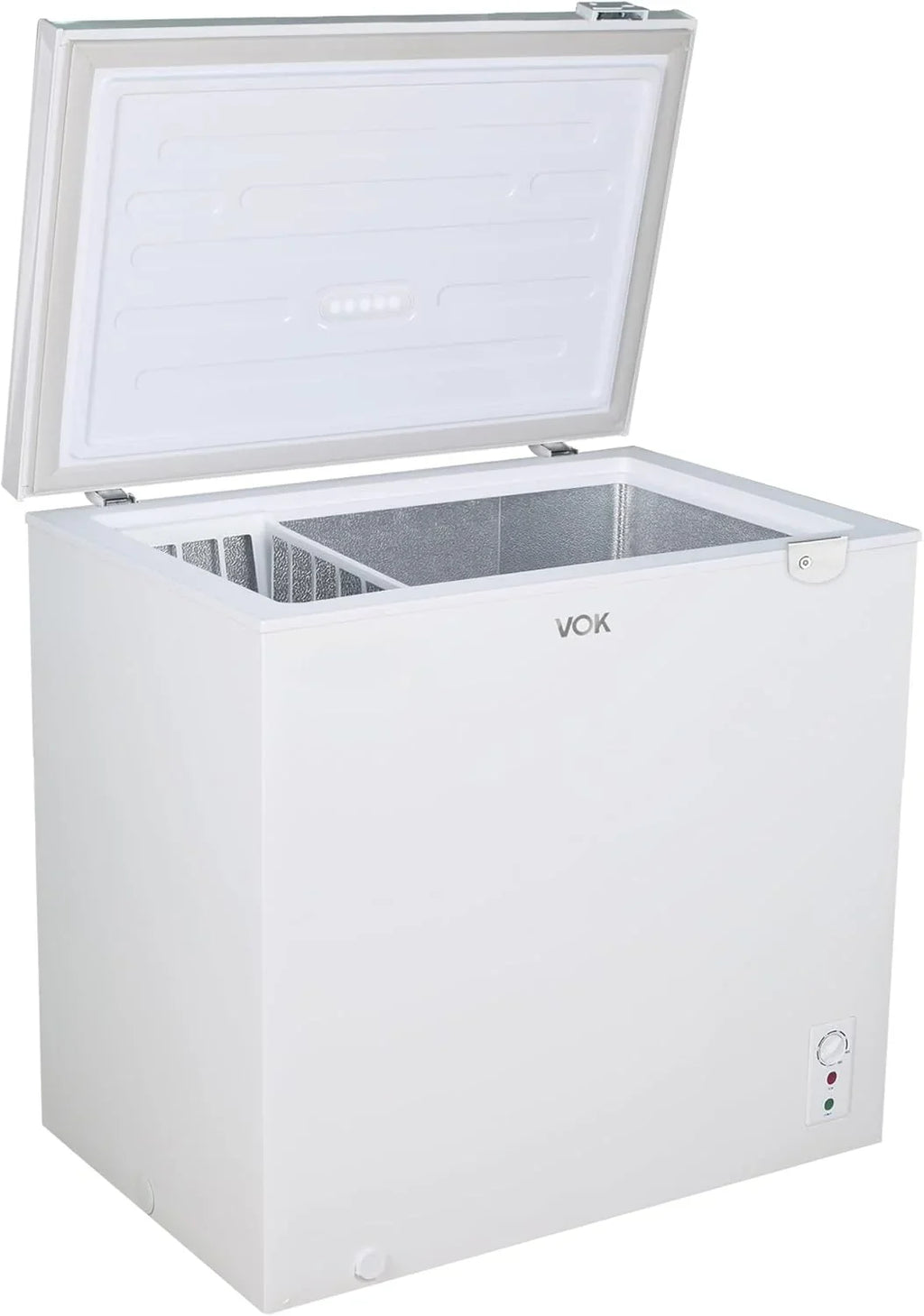 2026 VOK Congelador Horizontal 194 L Ancho 81,8 cm – Función Dual, Congelación Rápida, Luz LED, Bloqueo de Seguridad, Autonomía de 23 h, Blanco