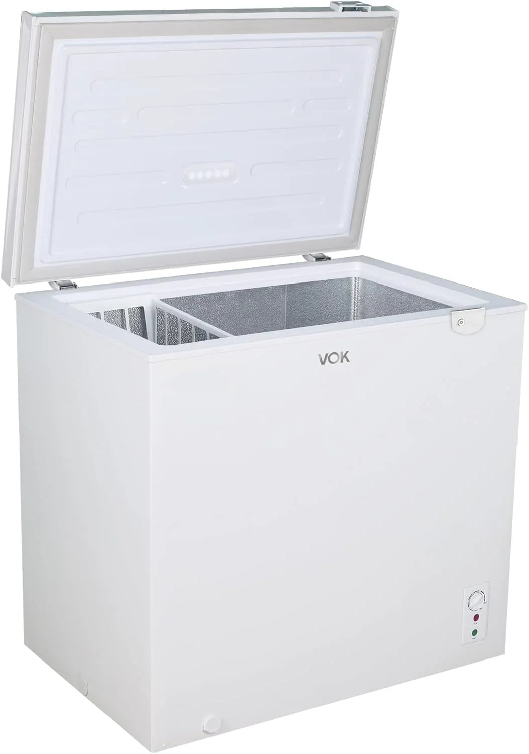 2026 VOK Congelador Horizontal 194 L Ancho 81,8 cm – Función Dual, Congelación Rápida, Luz LED, Bloqueo de Seguridad, Autonomía de 23 h, Blanco