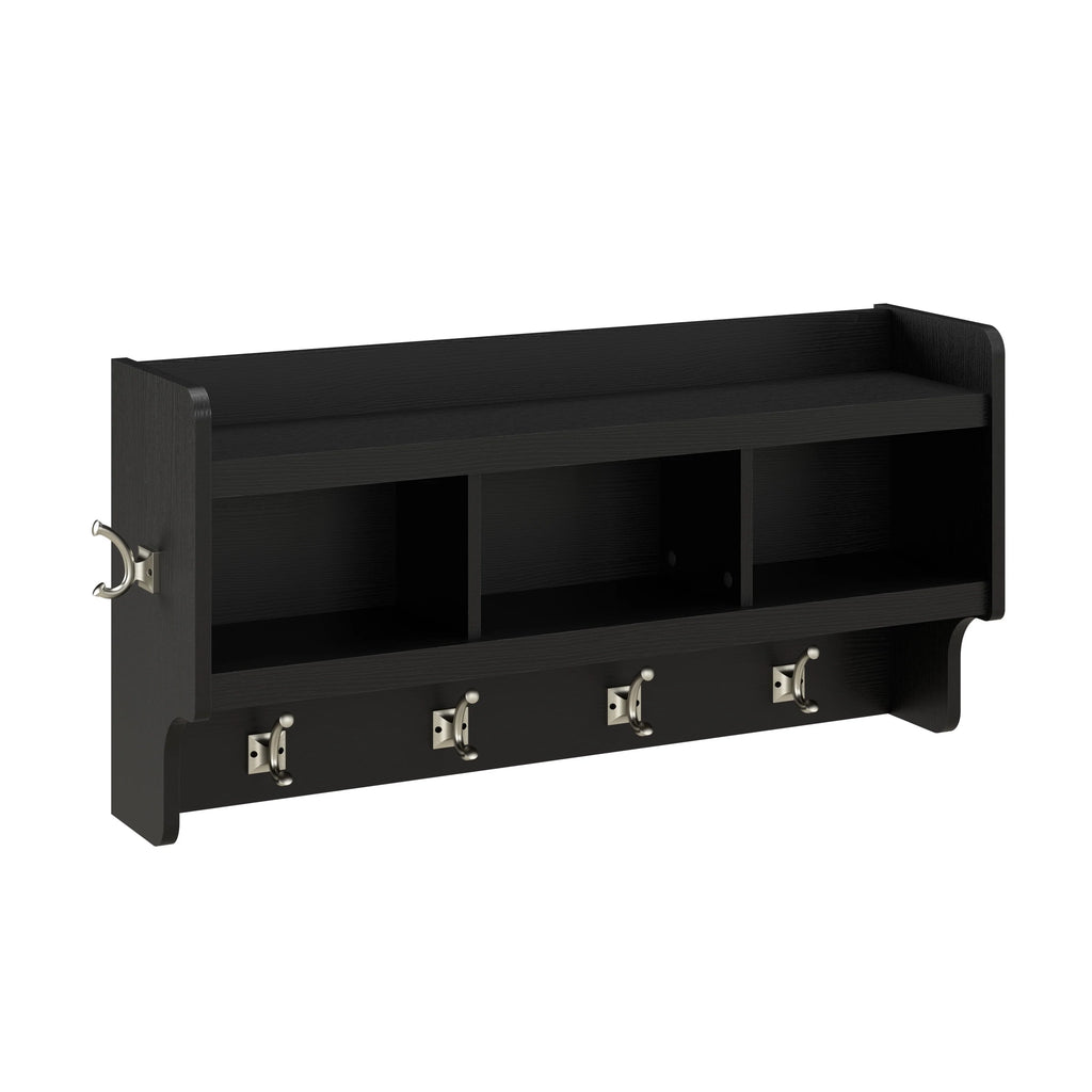 2026 40 Inch Wall Mounted Coat Rack with Shelf, Wooden Entryway Storage and Hanging Organizer