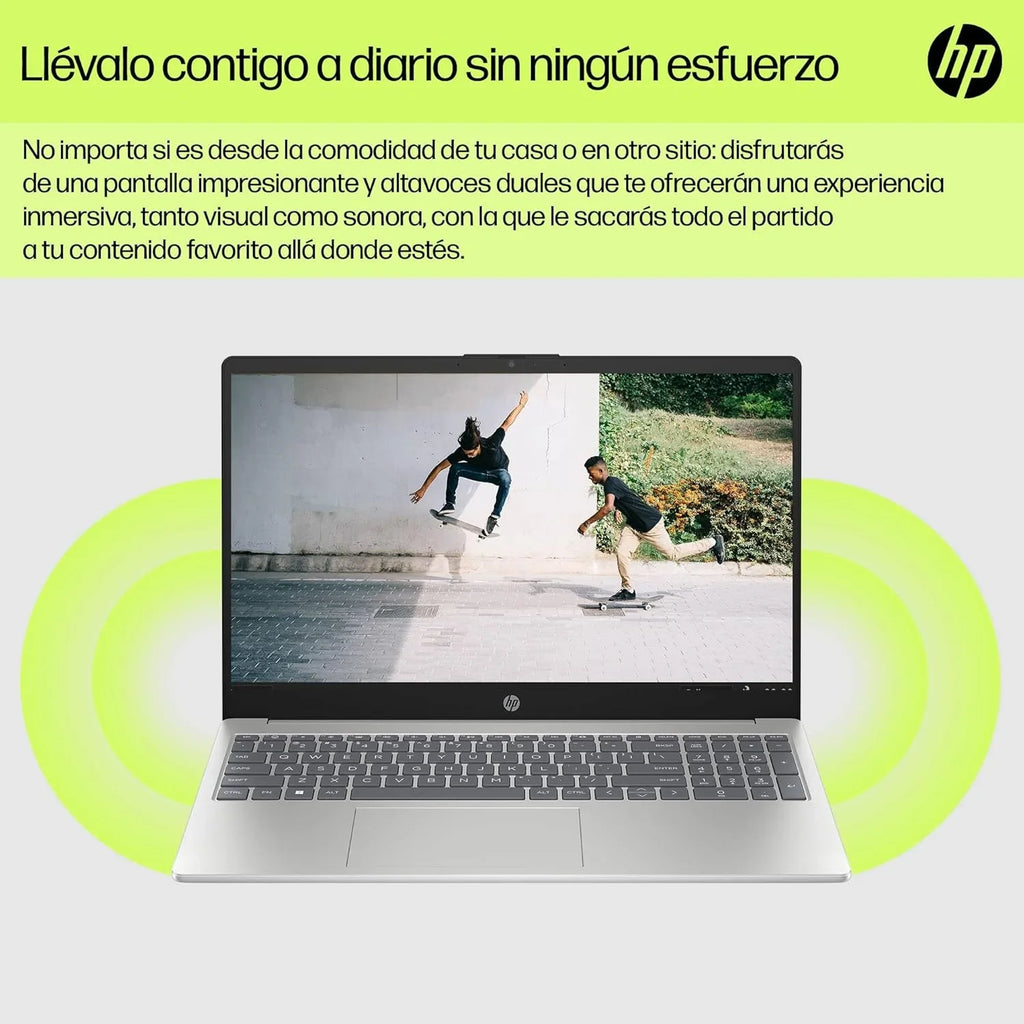 2026 HP 15 – fd0377ns – Ordenador portátil de 15.6" FHD (Intel Core i5 – 1334U, 16GB RAM, 1TB SSD, Intel Iris Xe Graphics, Windows 11) Plata y Azul – Teclado QWERTY Español