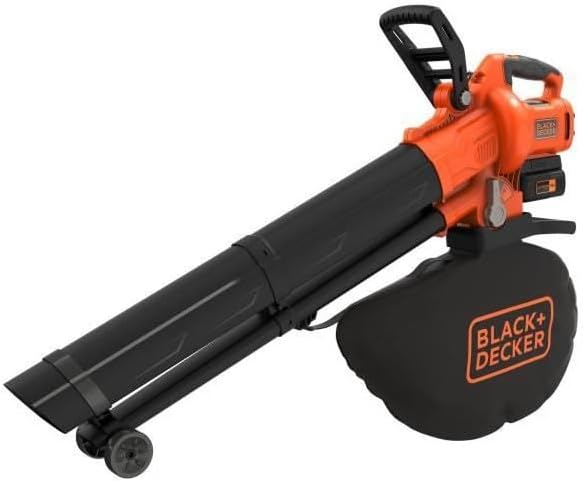2026 BLACK+DECKER Sopladora, aspiradora y trituradora de Hojas sin Cable de 36v, con Bolsa de recolección de 45L y batería de Litio de 2.5Ah, BCBLV3625L1 – QW