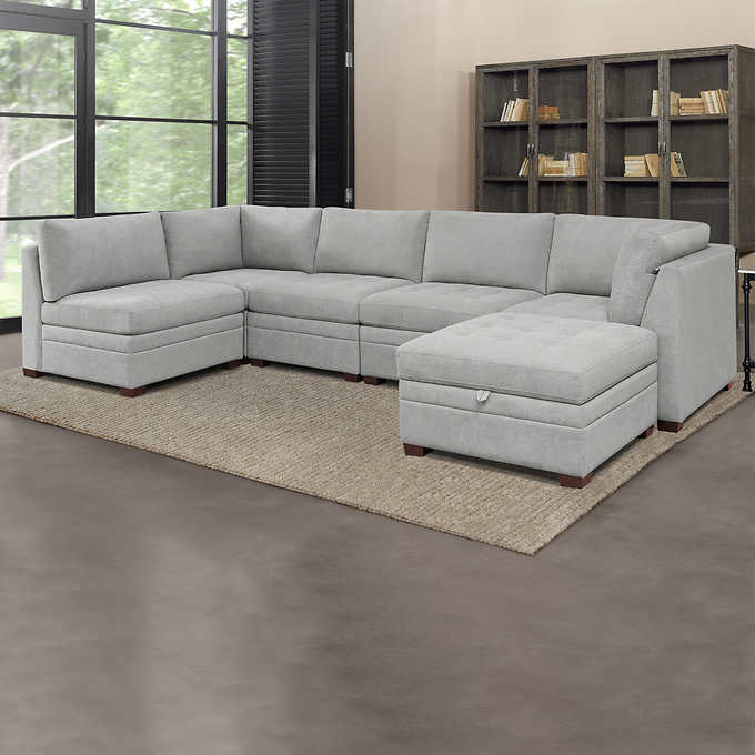 2026 Thomasville Tisdale Fabric Sectional with Storage Ottoman