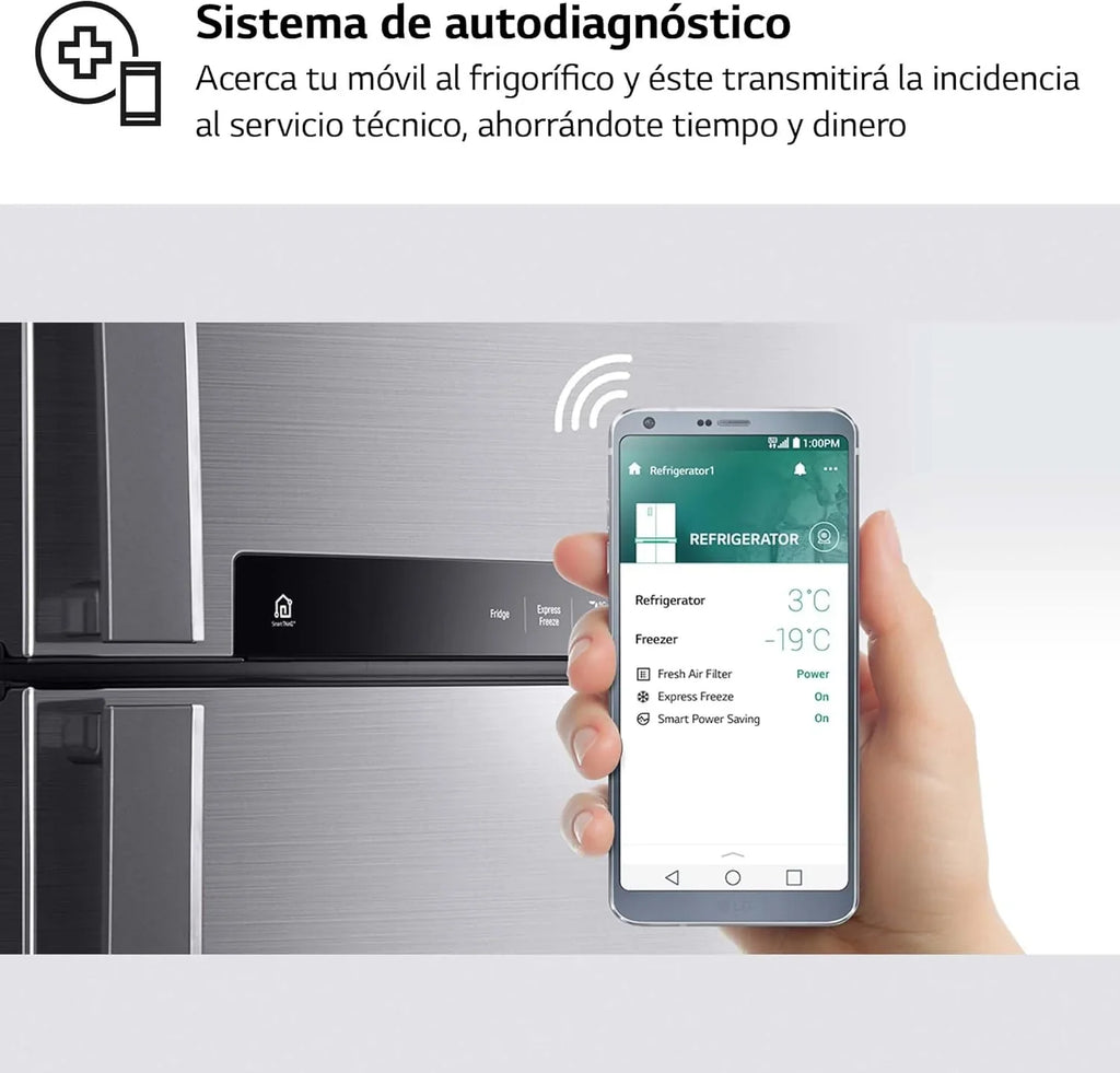2026 GBP61DSXGC – Frigorífico Combi No Frost, Congelador, Compresor Smart Inverter, Color Inox Antihuellas, 186 cm, 341 l