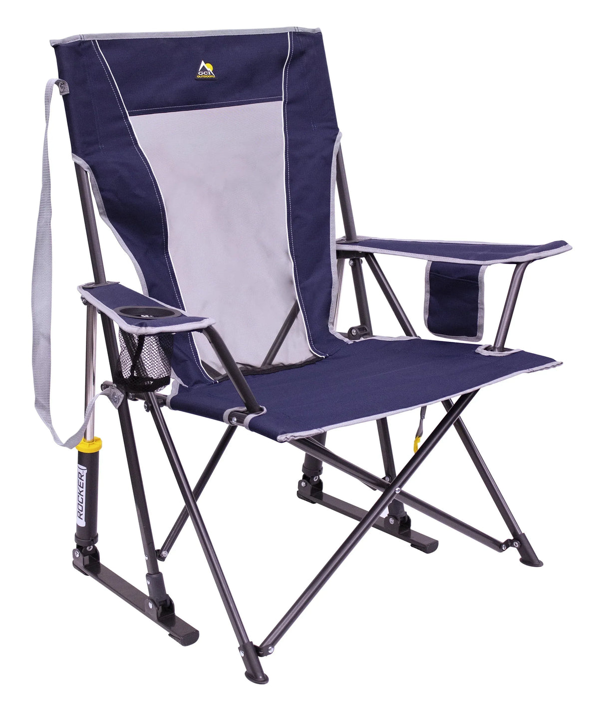 2026 GCI Outdoor Comfort Pro Rocker Foldable Rocking Camp Chair, Indigo