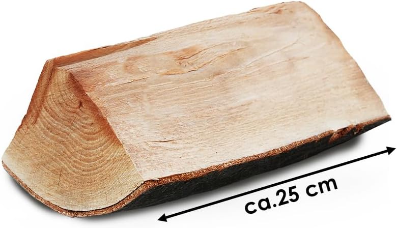 Leña de haya JSM 2026 – Longitud del tronco 25 cm / 33 cm – 1,6 SRM / 1RM – 1 palé – para chimenea, estufa, parrilla, ahumador (longitud del tronco 25 cm)