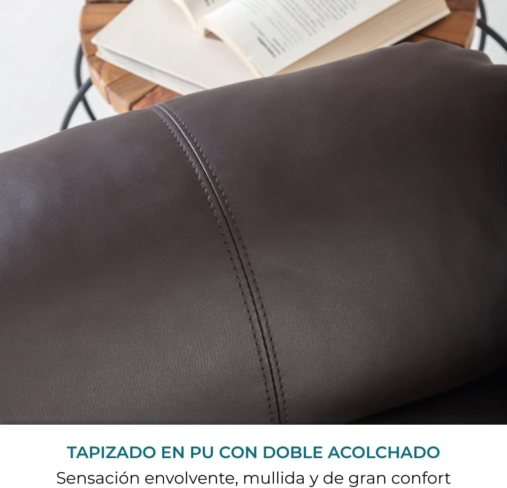 Don Descanso - Sillón Masaje Relax Calor Trevi Negro Reclinable 160º con 8 Motores Silenciosos, Calor Lumbar, Sist. Masaje 4 Zonas y Acabado en PU Anti-Cuarteo [Incluye Mando]. Ideal Gente Mayor 2026