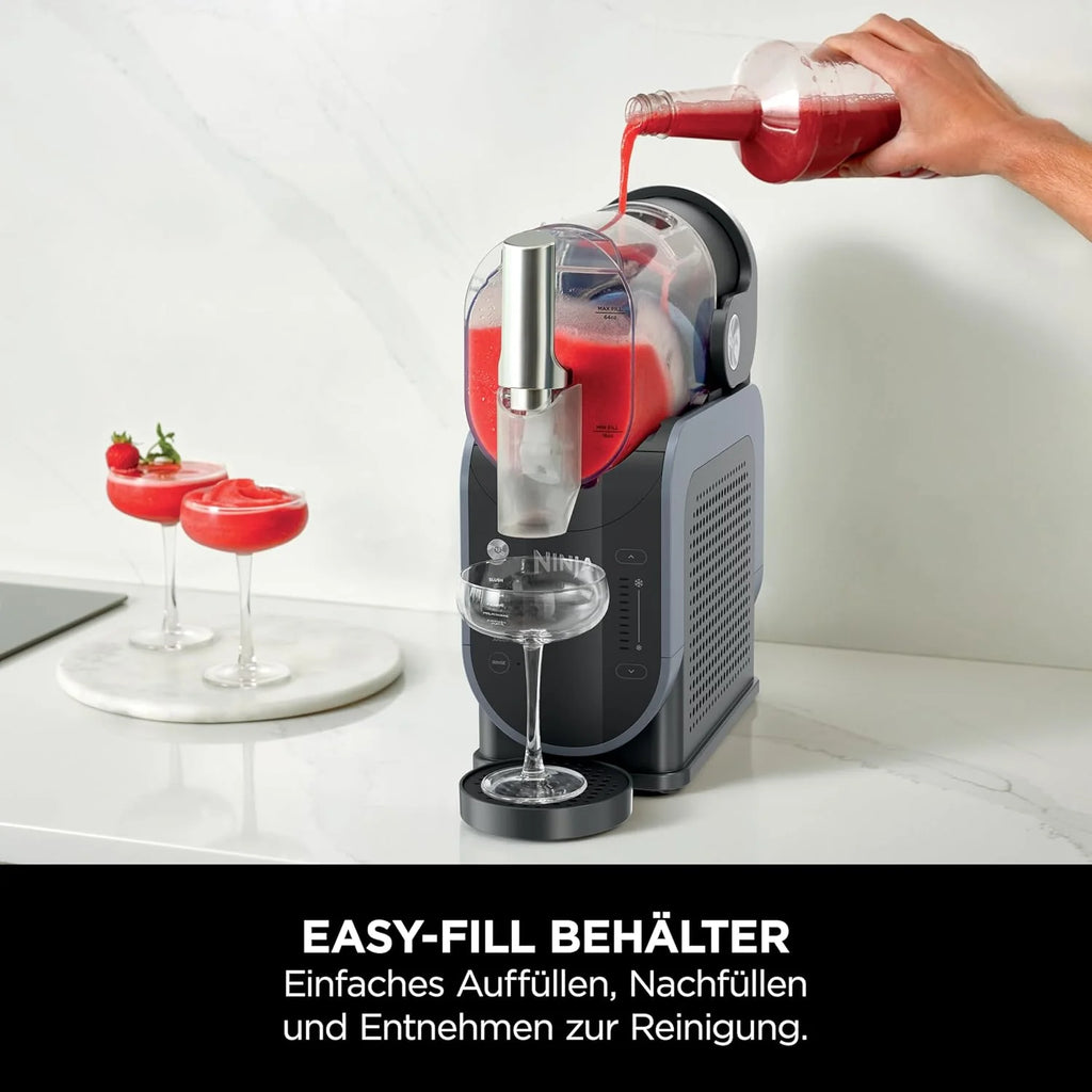 Máquina Ninja SLUSHi 2026 para granizados, cócteles helados, frappés, batidos y zumos congelados, no requiere hielo ni preparación, tecnología WhisperChill, capacidad de 1,9 L, color verde, FS301EUTG