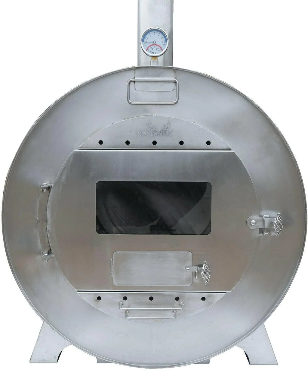 Calentador de piscina TRONGAARD 2026, estufa de leña para piscina, bañera de hidromasaje, estanque, etc. – Acero inoxidable AISI304 – Negro – Redondo