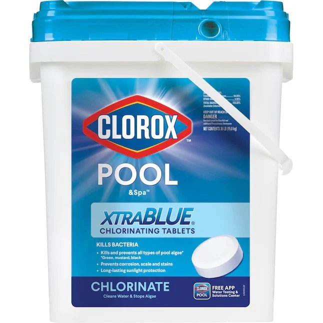 2026 Clorox Pool&Spa XtraBlue 3 in Long Lasting Chlorinating Tablets 35-lb Bucket 3-in Pool Chlorine Tabs