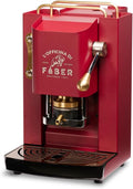 Cafetera Faber PRO Total Deluxe 2026, fabricada en latón, con papel ESE de 44 mm y capacidad de 1,3 litros (blanca).