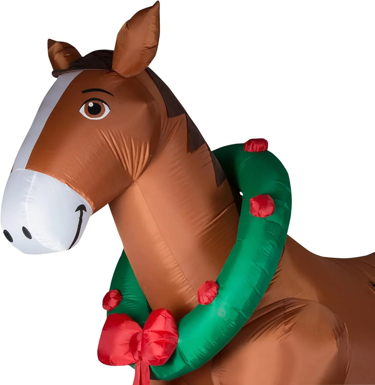 2026 Christmas Inflatables Clydesdale Horse Holiday Inflatable, 9 Foot Wide and Lights Up, Comes with Tether Stakes, Rope, Power Supply and Two Bonus Repair Patches Brown MTR-17148