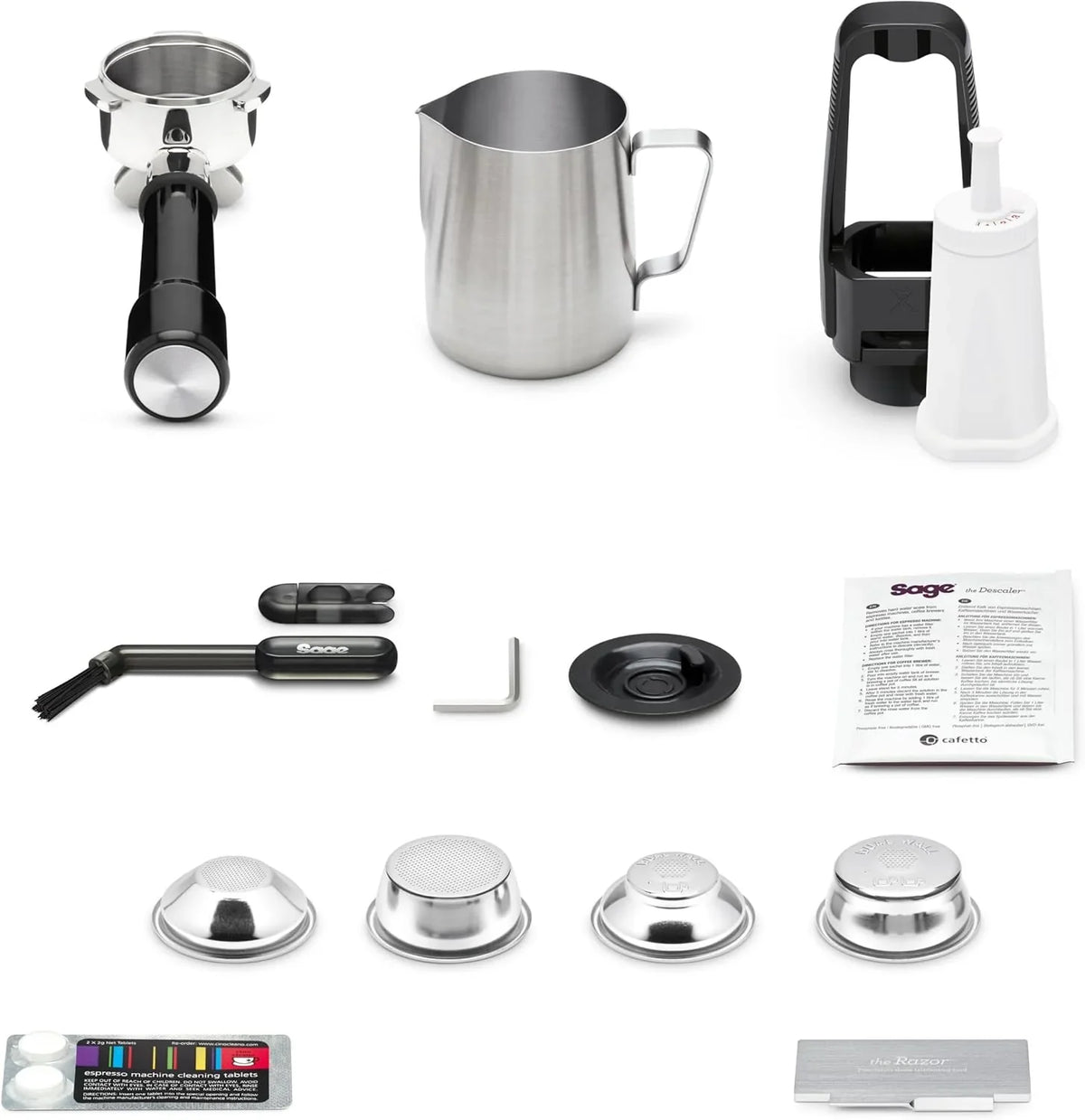 2026 Sage Barista Express Impress – Cafetera Profesional con Espumador de Leche Manual y Molinillo – 9 Bares, Control de Temperatura, 1850 W – Para Cappuccino, Latte y Espresso, Acero Inoxidable