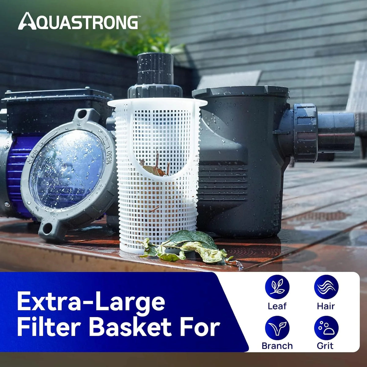 2026 Aquastrong in Above Ground Pool Pump High Flow with Timer 2HP 8917 Gph 220V