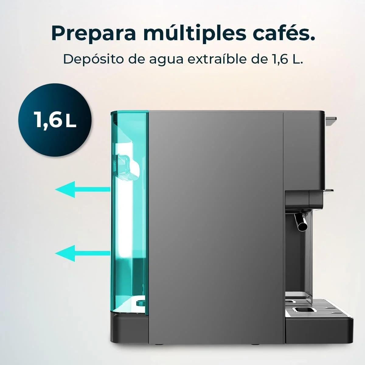 2026 Cecotec Cafetera Cápsulas Express Compacta con Tanque de Leche FreeStyle Latte. 1350W, 20 Bares, Compatible con Café Molido, Dolce Gusto, Nespresso y K – fee, Depósito 1,6L de Agua y 400ml de Leche