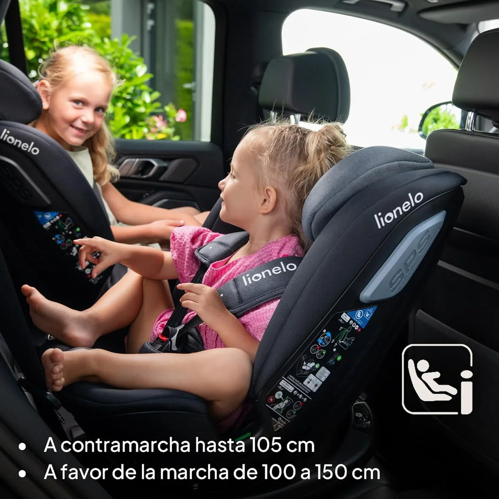 2026 LIONELO Bastiaan RWF i – Size Silla de Coche para Bebé Giratoria 360° 0 – 36kg, Instalaciión Delantera y Trasera (18kg), ISOFIX TopTether, Reposacabezas y Respaldo Ajustables Protección Lateral