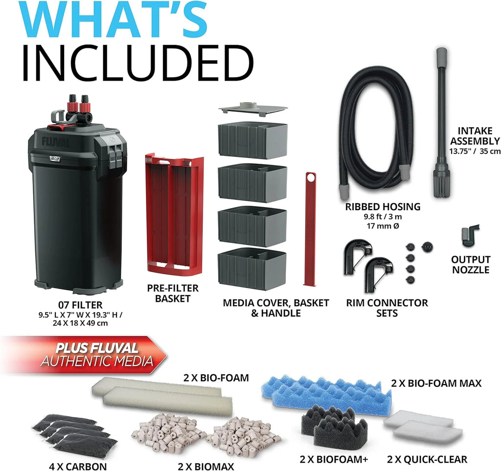 2026 407 Perfomance Canister Filter - for Aquariums Up to 100 Gallons - Aquarium Canister Filter