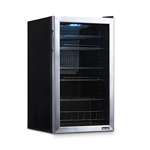 2026 Beverage Refrigerator Cooler | 126 Cans Free Standing with Right Hinge Glass Door