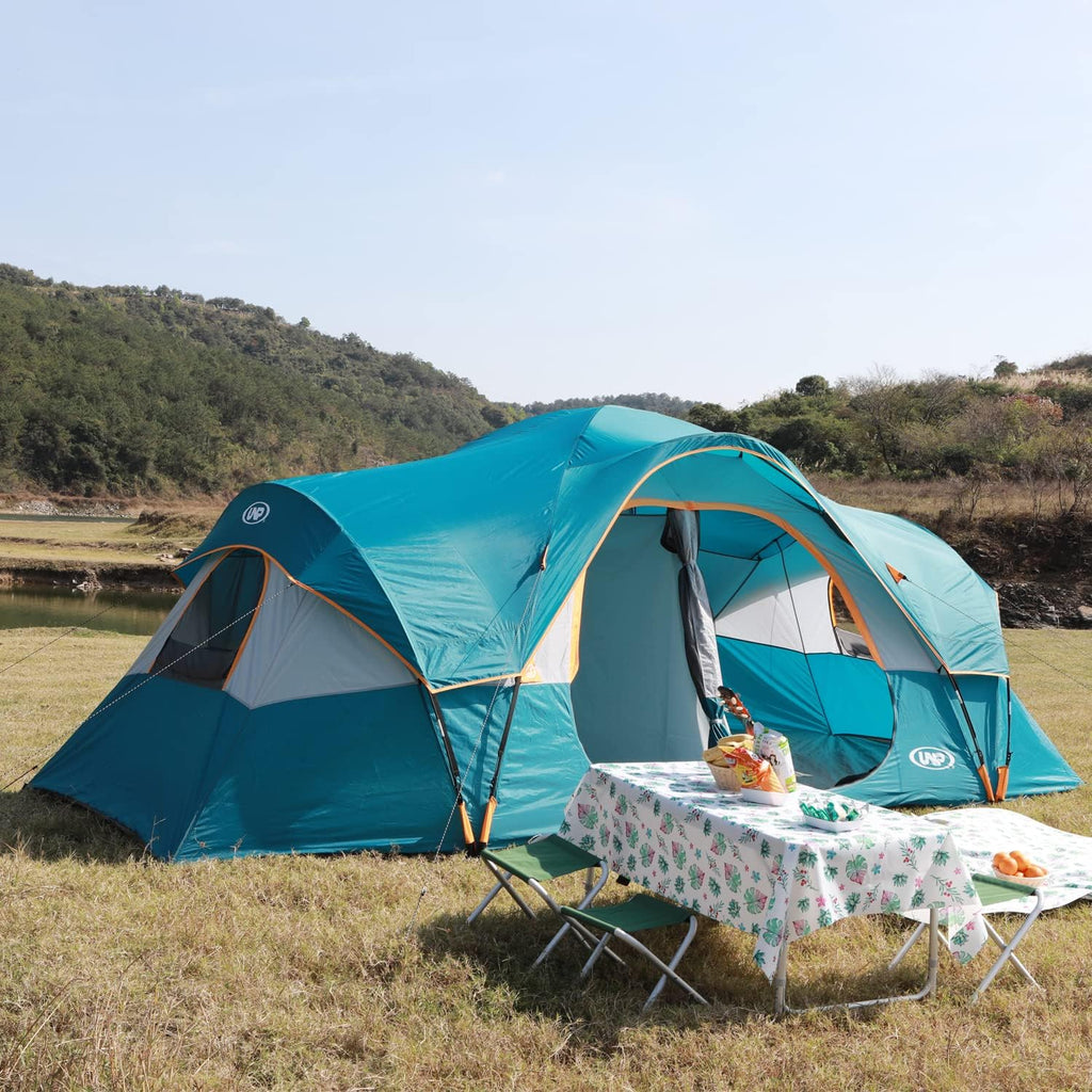 2026 Camping Tent 10-PERSON-FAMILY Tents, Parties, Music Festival Tent, Big, Easy Up, 5 Large Mesh Windows, Double Layer, 2 Room, Waterproof,…