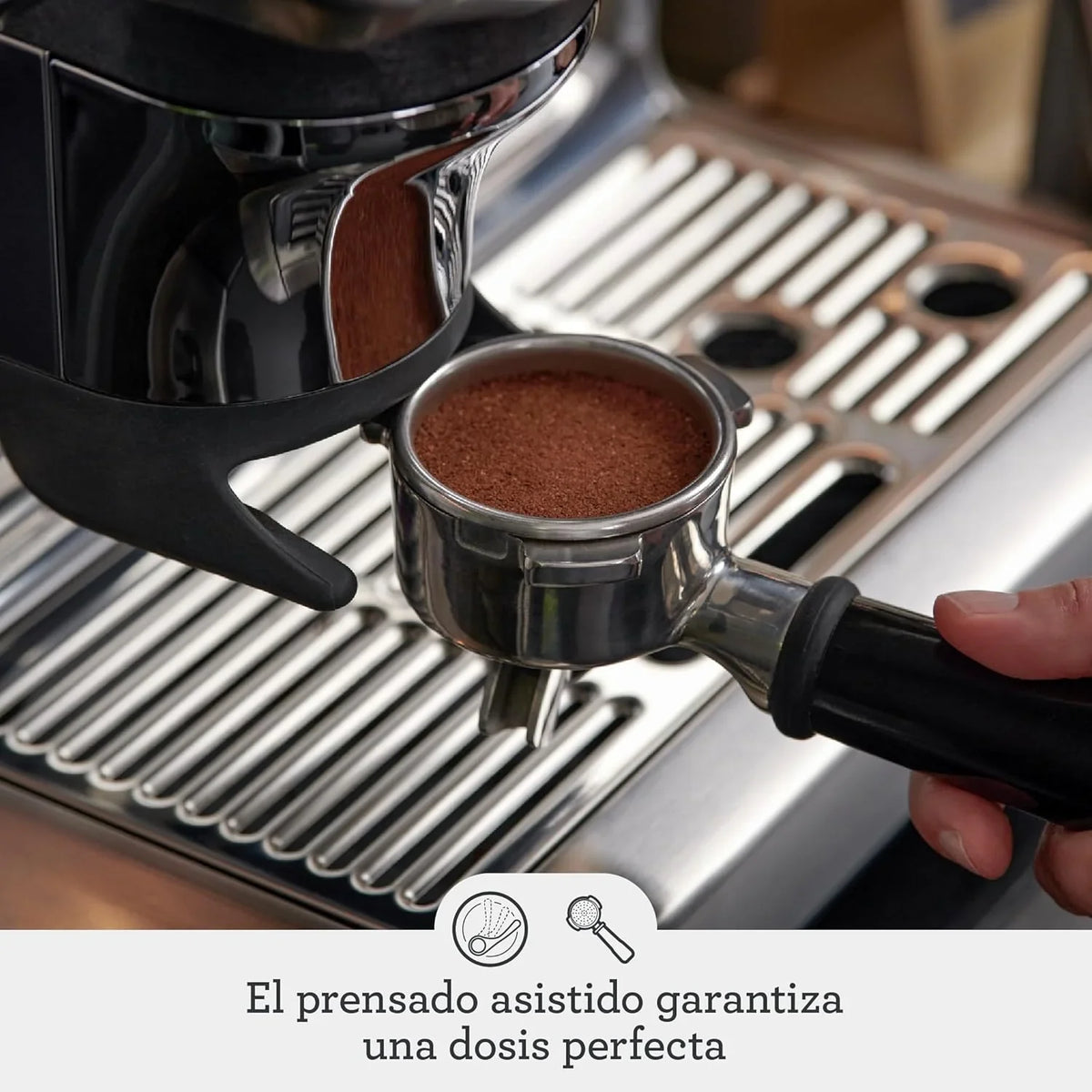 2026 Sage Barista Express Impress – Cafetera Profesional con Espumador de Leche Manual y Molinillo – 9 Bares, Control de Temperatura, 1850 W – Para Cappuccino, Latte y Espresso, Acero Inoxidable