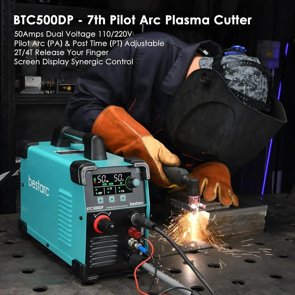 2026 BTC500DP 7th Gen 50A Plasma Cutter, Dual Voltage 110/220V, Digital Display