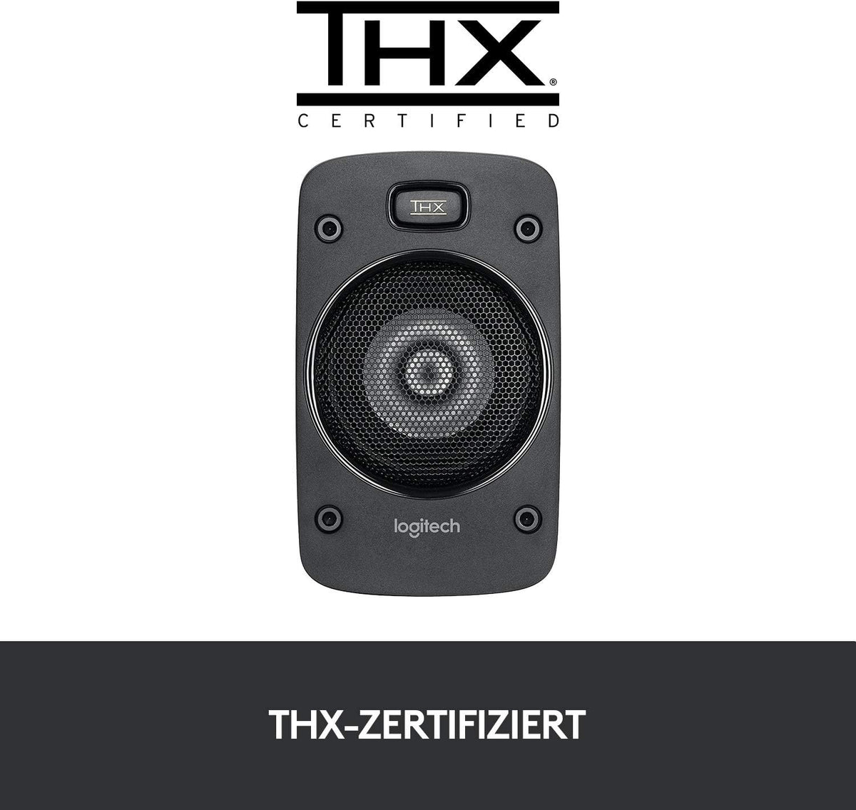 Sistema de sonido Logitech Z906 5.1 (modelo 2026), altavoces con sonido envolvente de 1000 vatios, THX, múltiples entradas de audio, control remoto, enchufe europeo, compatible con PC/PS4/Xbox/sistemas estéreo/TV/smartphones/tabletas – Negro