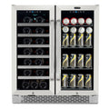 2026 30?BUILT-IN French Door Dual Zone 33 Bottle Wine Refrigerator 88 Can Beverage Center