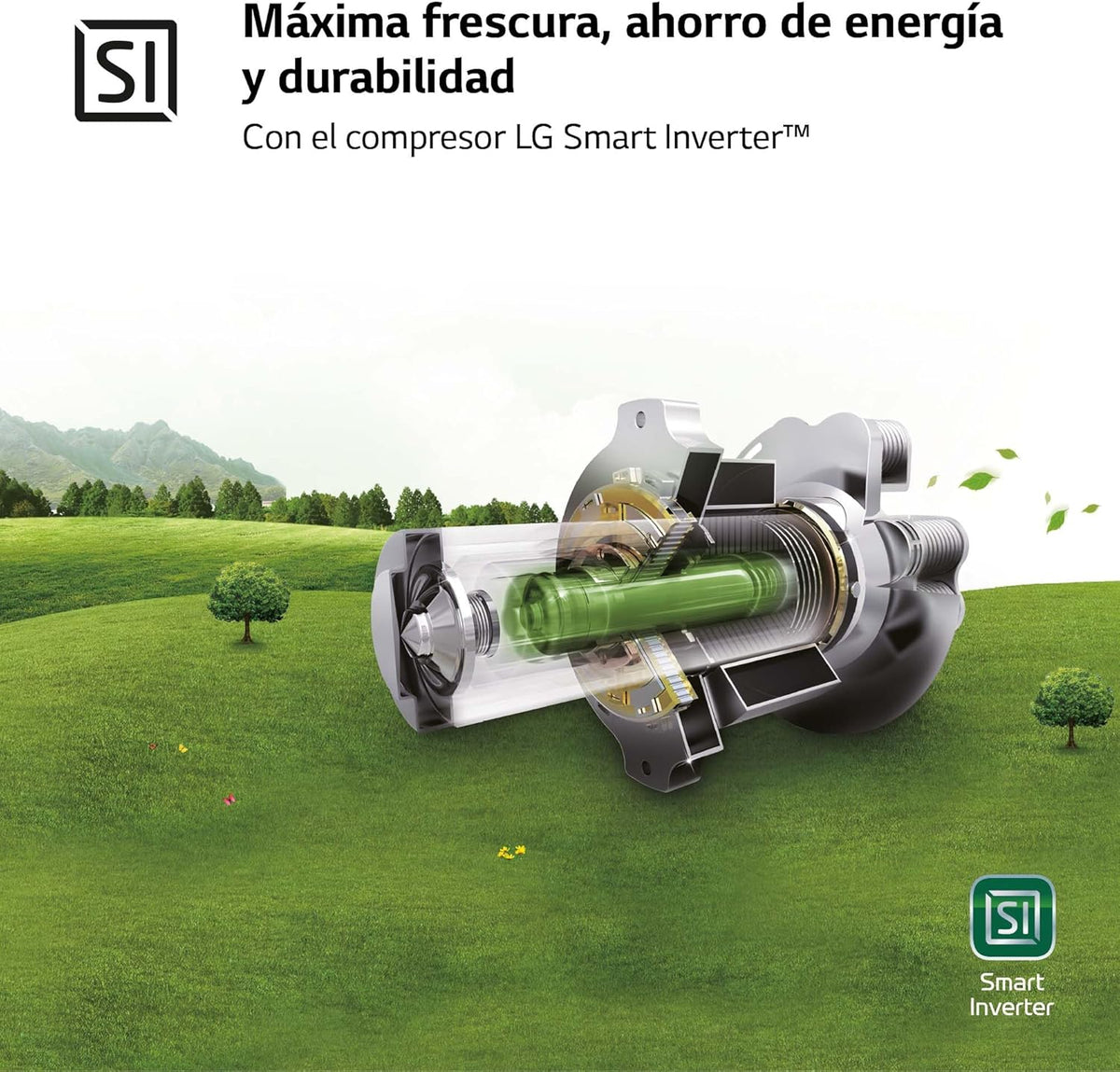 2026 GBP61DSXGC – Frigorífico Combi No Frost, Congelador, Compresor Smart Inverter, Color Inox Antihuellas, 186 cm, 341 l