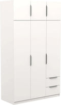2026 Miroytengo Armario Ghost Grande 6 Puertas y 2 Cajones Color Blanco Mate 203x119 cm