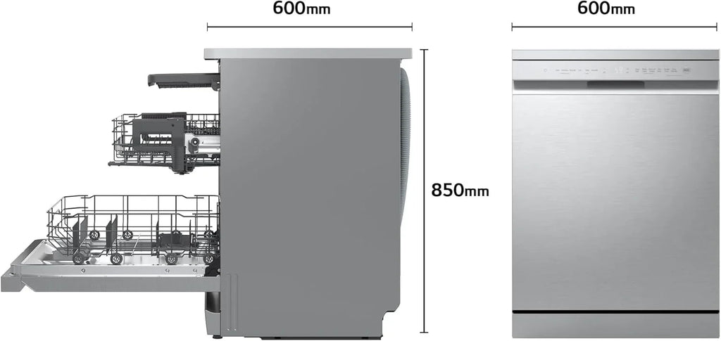 2026 DF273FV – Lavavajillas QuadWash Steam, Sistema EasyRack, Bandeja para Cubiertos, Smart Diagnosis, Apertura Automática, Eficiencia A, Capacidad 14, Motor Silencioso, Inox Antihuellas