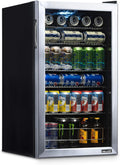 2026 Beverage Refrigerator Cooler | 126 Cans Free Standing with Right Hinge Glass Door