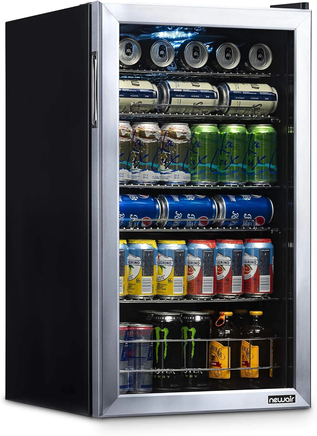 2026 Beverage Refrigerator Cooler | 126 Cans Free Standing with Right Hinge Glass Door