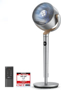 Ventilador de pedestal silencioso Dreo 2026 de 20 dB, oscilante omnidireccional de 120°+120°, alcance del viento de 26 m, caudal de aire de 1200 m³/h, circulador de aire turbo real, altura de 102 cm, 3 modos, 8 velocidades.