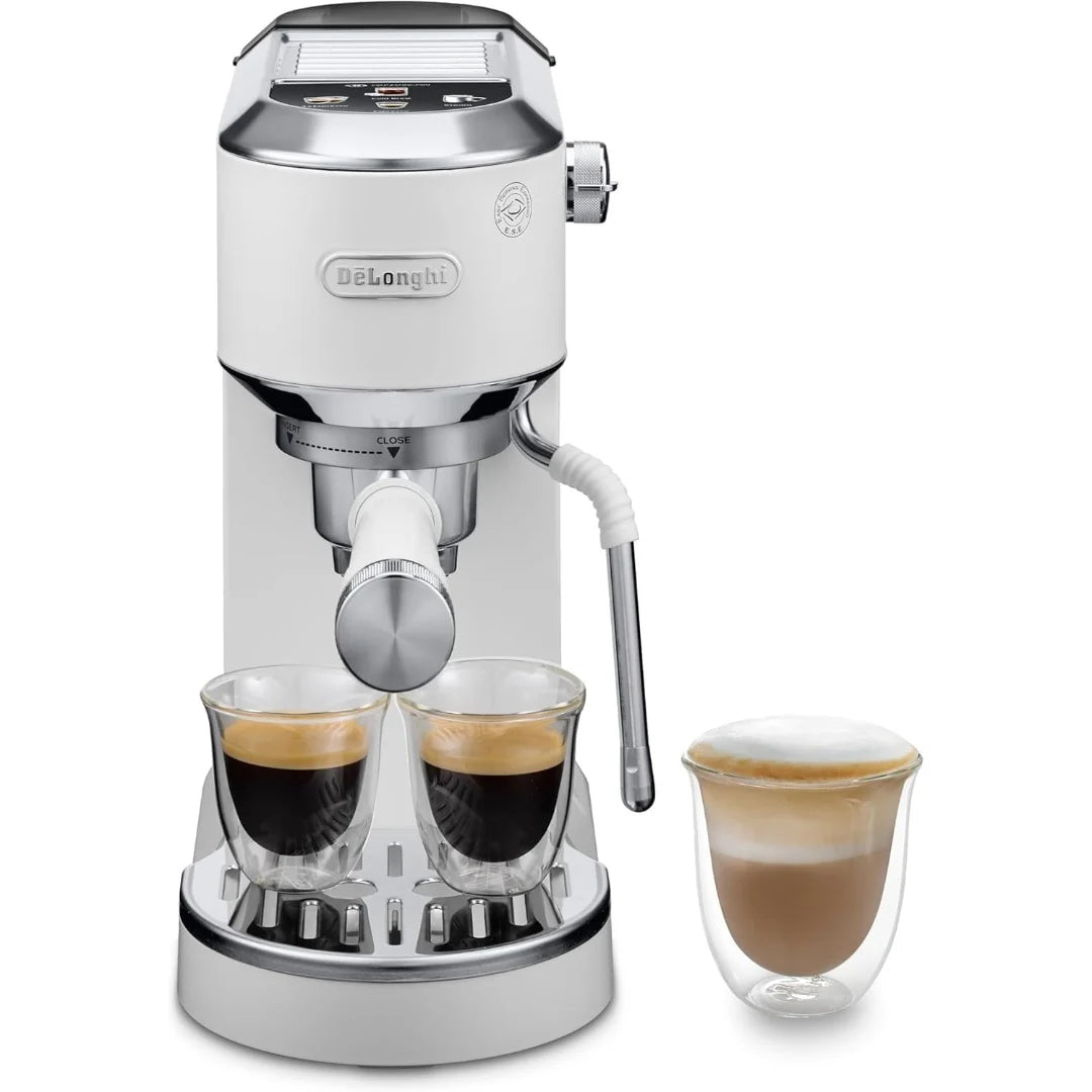 De'Longhi Dedica – Cafetera de Bomba de Acero Inoxidable para Café Molido o Monodosis, Espresso y Capuchino, Depósito de 1.3 Litros, Sistema Antigoteo, Modelo EC685.M, Color Metal 2026