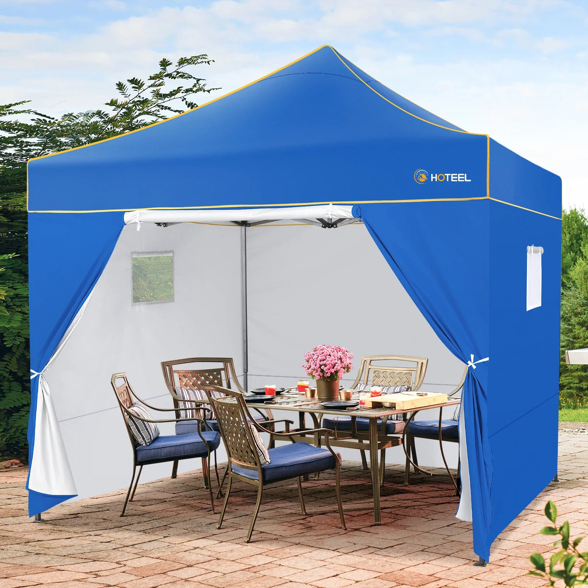 2026 SANOPY 10'x10' Pop up Canopy Tent Anti-UV Waterproof Outdoor Gazebo Instant Party Wedding Backyard Canopy Tent Shade Shelter for Backyard, Patio, Parties,Khaki