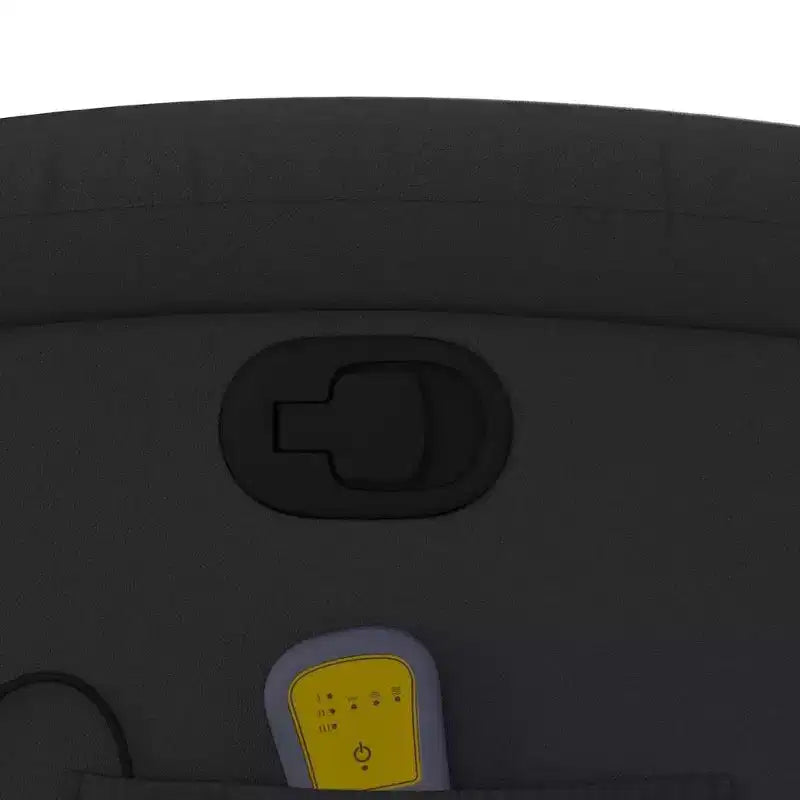 2026 Sillón reclinable de masaje – Vibración de 6 puntos, cuero auténtico, ajustable, negro