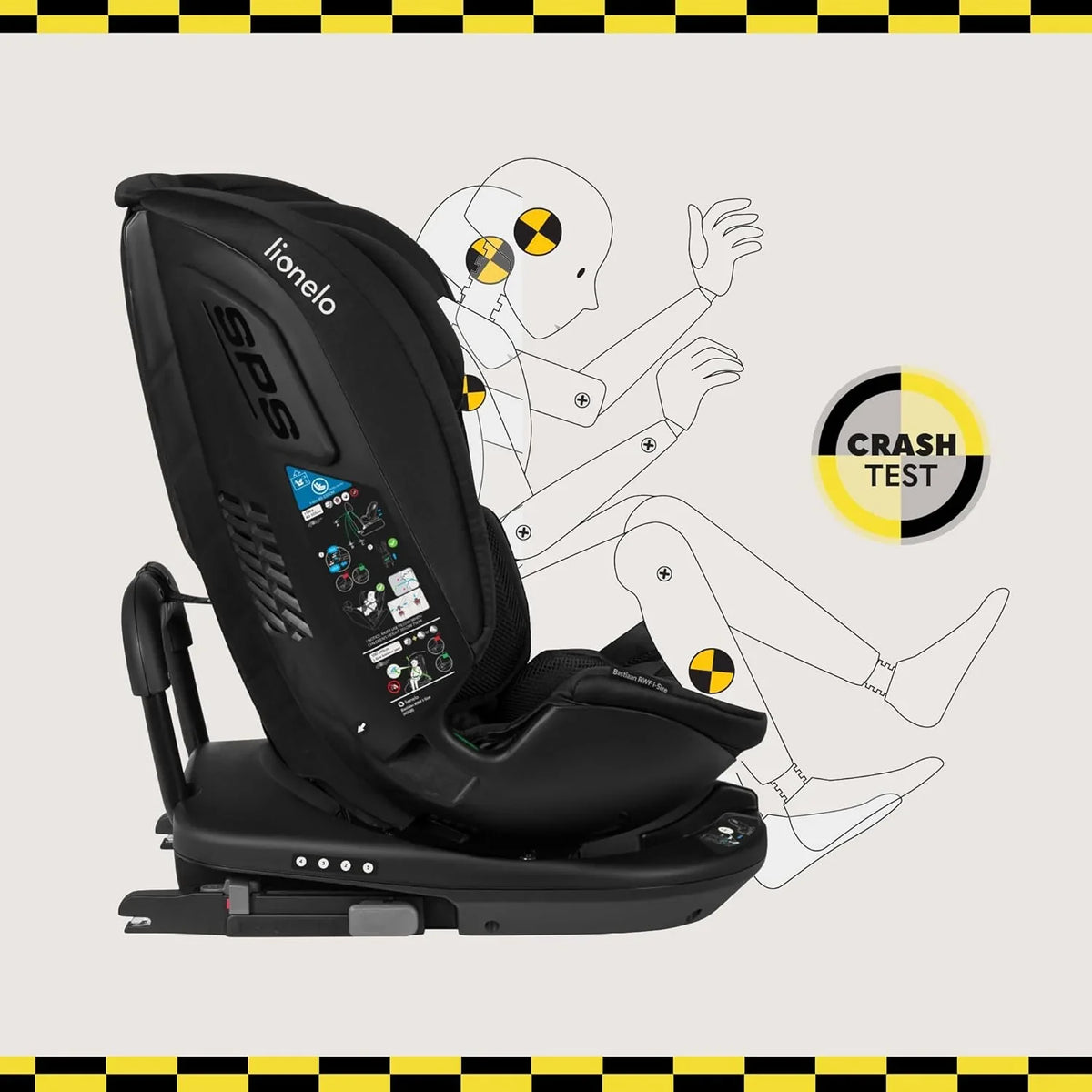 2026 LIONELO Bastiaan RWF i – Size Silla de Coche para Bebé Giratoria 360° 0 – 36kg, Instalaciión Delantera y Trasera (18kg), ISOFIX TopTether, Reposacabezas y Respaldo Ajustables Protección Lateral