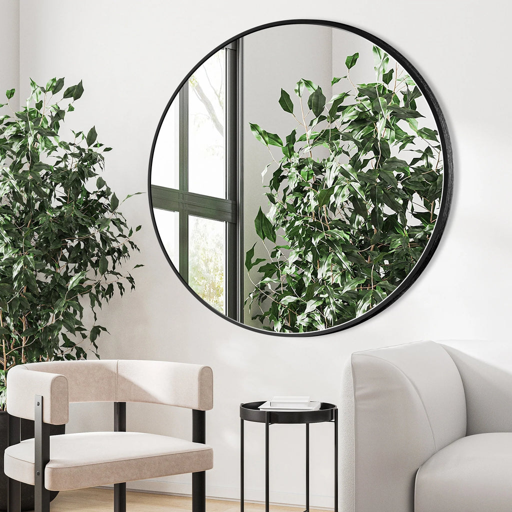 2026 Modern Round Bathroom Vanity Mirror, Wall Mounted Circular Mirror for Bathroom, Bedroom and Home Decor